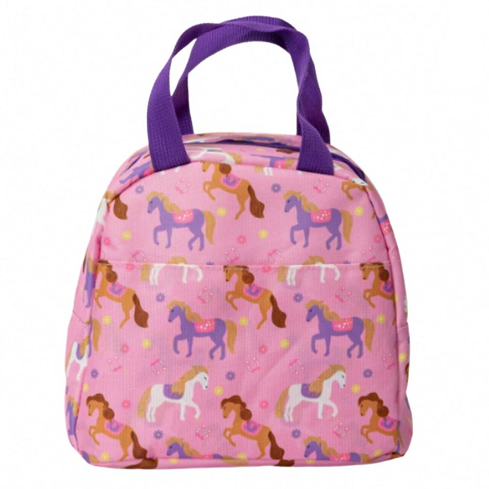 NEW JANE MARIE kid's horseplay lunch box in pink multi